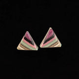 Tiny Triangle Post Featherwoods Earrings #1134 by Buzz Coren
