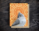 Tufted Titmouse Blank Greeting Card by Emily Uchytil