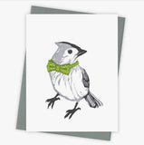 Bowtie Titmouse Card by Burdock & Bramble