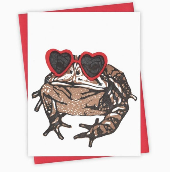 Lovestruck Toad Card by Burdock & Bramble