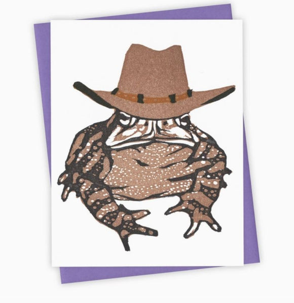 Ten Gallon Toad Card by Burdock & Bramble
