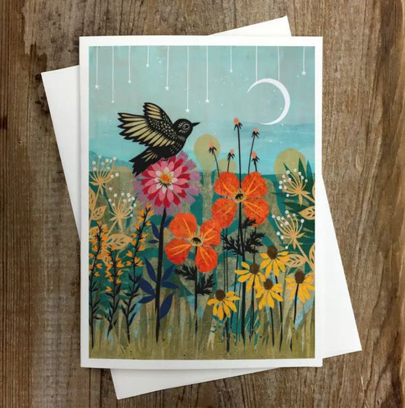 To Linger in a Garden Fair Greeting Card by Angie Pickman