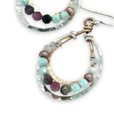 Flexibility Tourmaline Channel Hoop Earrings by Vanessa Savlen