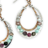 Flexibility Tourmaline Channel Hoop Earrings by Vanessa Savlen