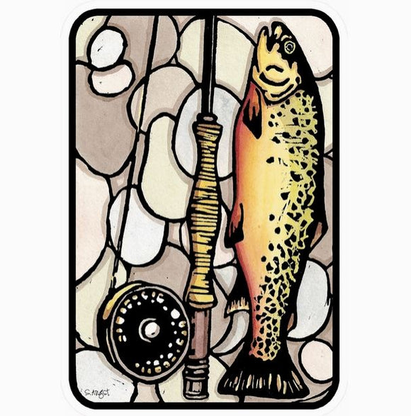 Trout Fish Sticker by Sarah Angst