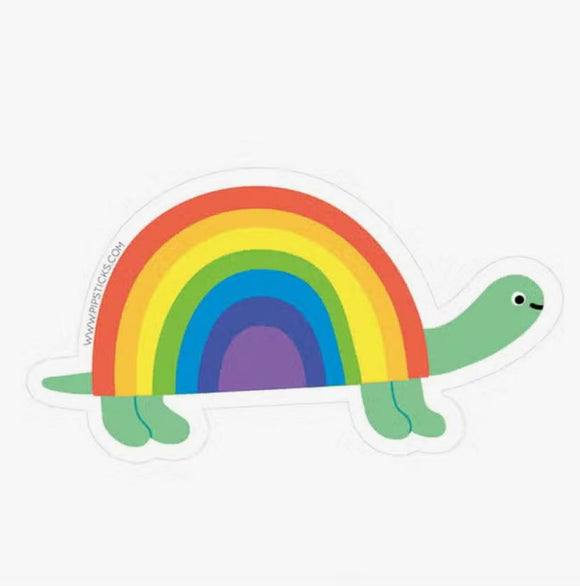 Rainbow Turtle Sticker by Pipsticks