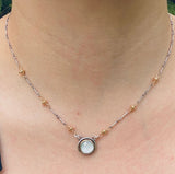 Vision Two-Tone Chain Necklace - Moonstone by Susan Rodgers