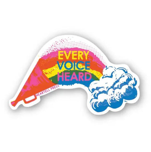 Every Voice Heard Sticker by Heartell Press