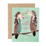 Vultures Birthday Greeting Card by Bird Mail Studio