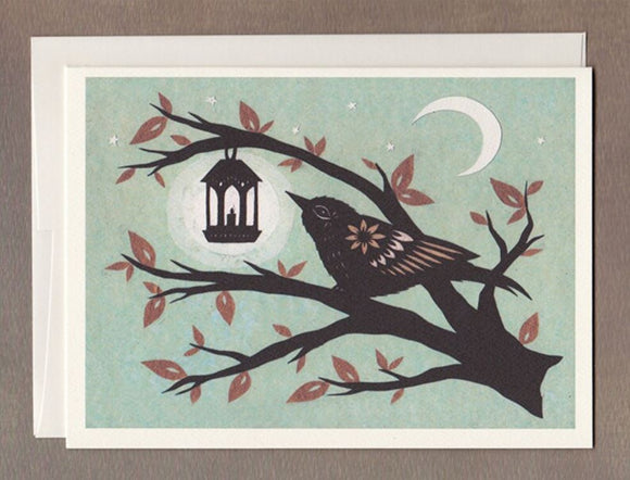 Waiting By Lamplight Greeting Card by Angie Pickman