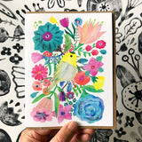 Warbler Greeting Card by Honeyberry Studios