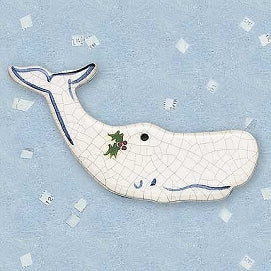 Whale Ceramic Ornament by Mary DeCaprio
