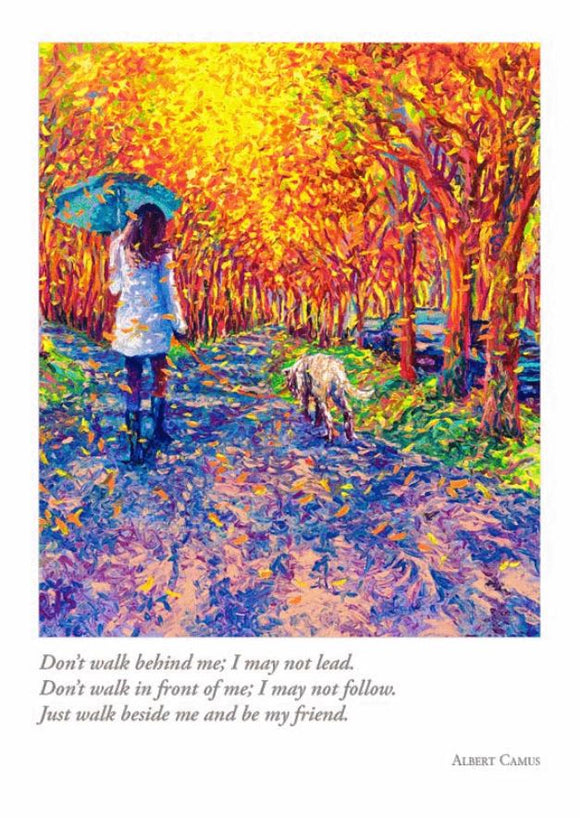 Windy White Coats Pet Sympathy Card from Artists to Watch