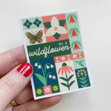 Be a Wildflower Quilt Sticker by Bottlebrush Graphics