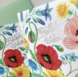 Wildflowers Birthday Greeting Card by Oana Befort