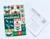 Wildflowers of the Midwest Postcard by Bottlebrush Graphics