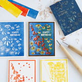 Happy Birthday (Blue Sky Wildflowers) Card by Heartell Press