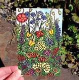 Wildflowers Postcard by Sarah Angst