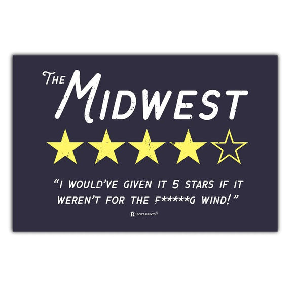 Midwest Review Postcard by Bozz Prints
