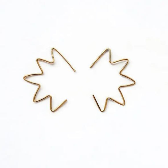 Wings Metal Hoop Earrings by Trecy Bleich