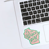 Wisconsin Girl Sticker by Bottlebrush Graphics
