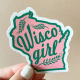 Wisconsin Girl Sticker by Bottlebrush Graphics