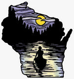 Wisconsin Canoe Sticker by Sarah Angst