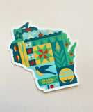 Wisconsin Quilt Pattern Sticker by Bottlebrush Graphics