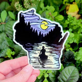 Wisconsin Canoe Sticker by Sarah Angst