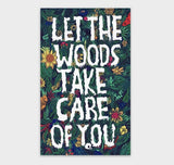 Let The Woods Take Care Of You Sticker by Cat Rocketship