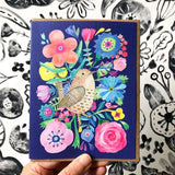 Wren Greeting Card by Honeyberry Studios