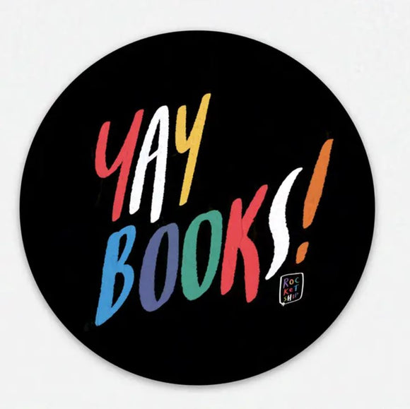 Yay Books! Sticker by Cat Rocketship