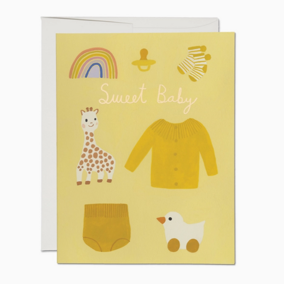 Yellow Baby Greeting Card from Red Cap Cards