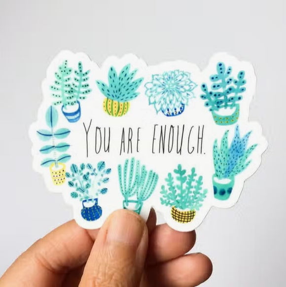 You Are Enough Sticker by Honeyberry Studios