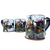 Black and White Zinnia Mug by Rothshank Artworks