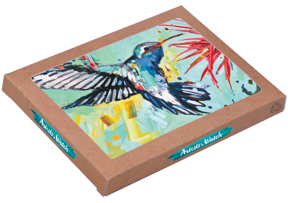 8 Assorted Boxed Hummingbirds Notecards by Artists to Watch