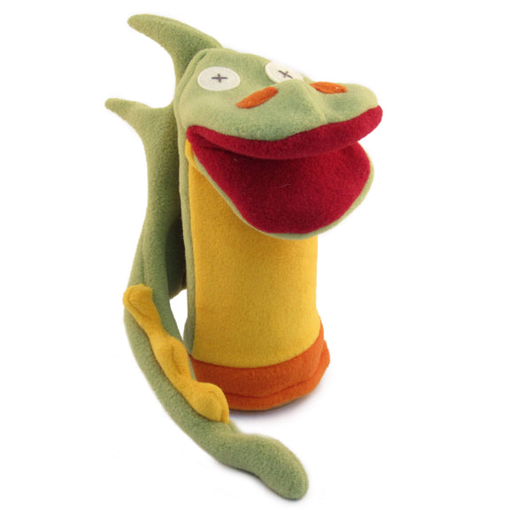 Fleece Dragon Puppet by Cate & Levi