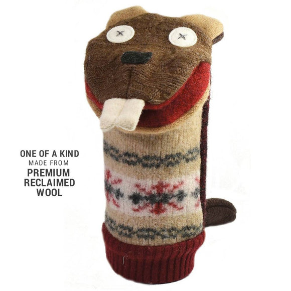 Wool Beaver Puppet by Cate & Levi