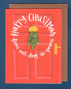 Mistletoe Door Christmas Card by 1canoe2