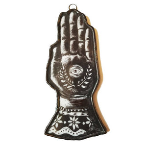 Watchful Hand Ornament by Genevieve Geer