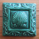 Scallop Shell 4" x 4" Tile by Whistling Frog