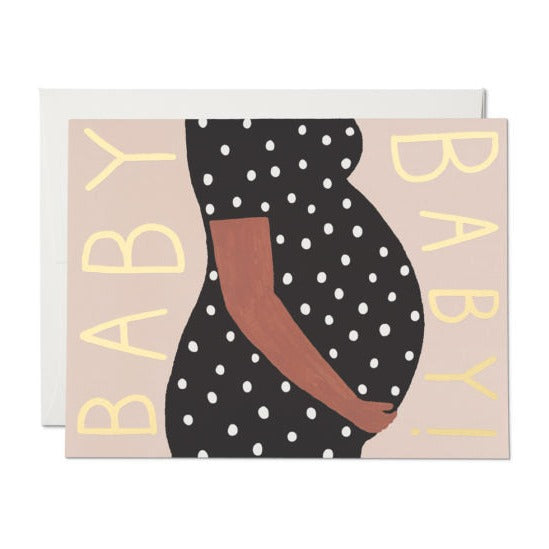 Baby Bump Greeting Card from Red Cap Cards