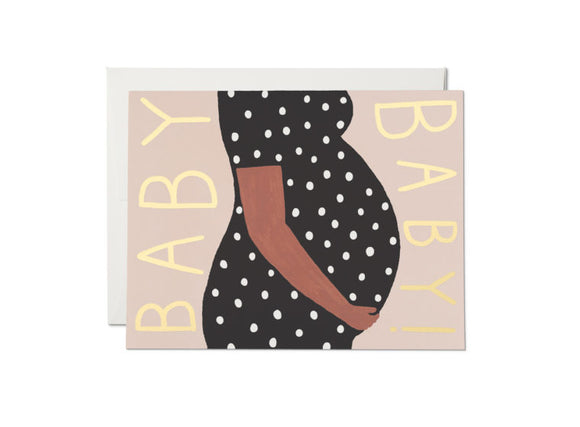 Baby Bump Greeting Card from Red Cap Cards