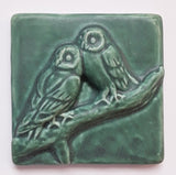 Owl Friends 4" x 4" Tile by Whistling Frog