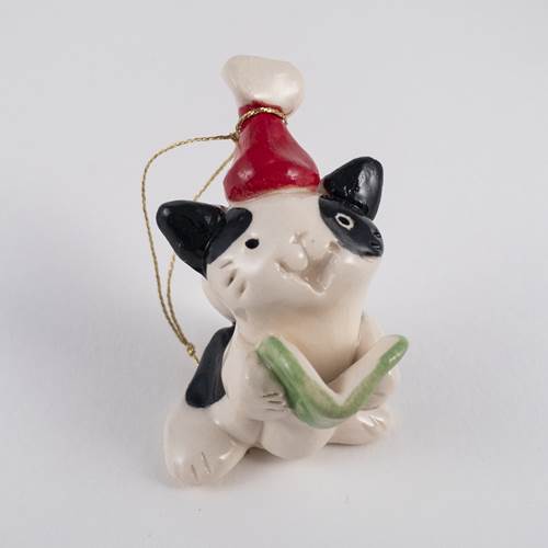Caroling Cat Ceramic 