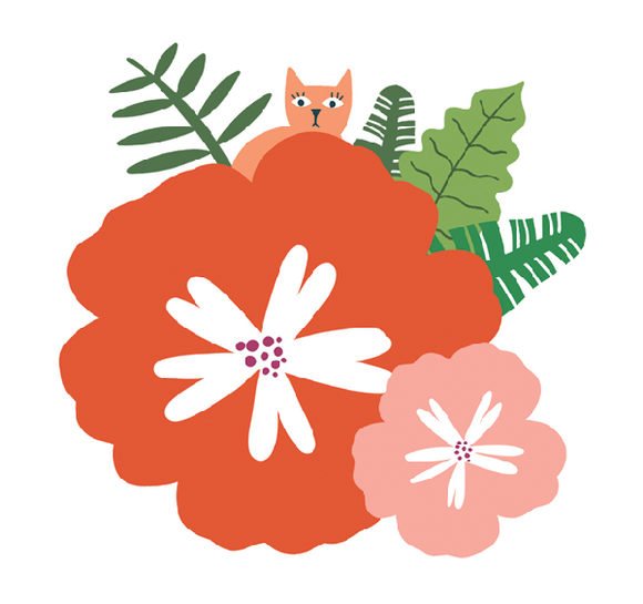 Tropical Cat Sticker from Artists to Watch