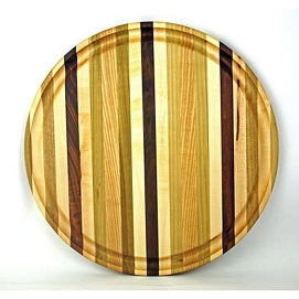 Circle Cutting Board With Juice Groove by Dickinson Woodworking