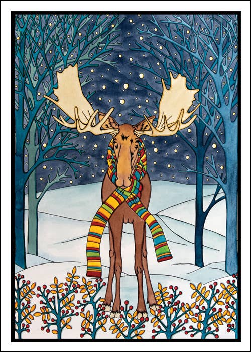 The Moose Greeting Card by Sarah Angst