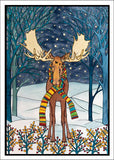 The Moose Greeting Card by Sarah Angst