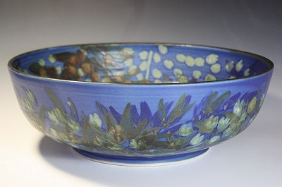 Small Flat-Sided Short Serving Bowl by Butterfield Pottery